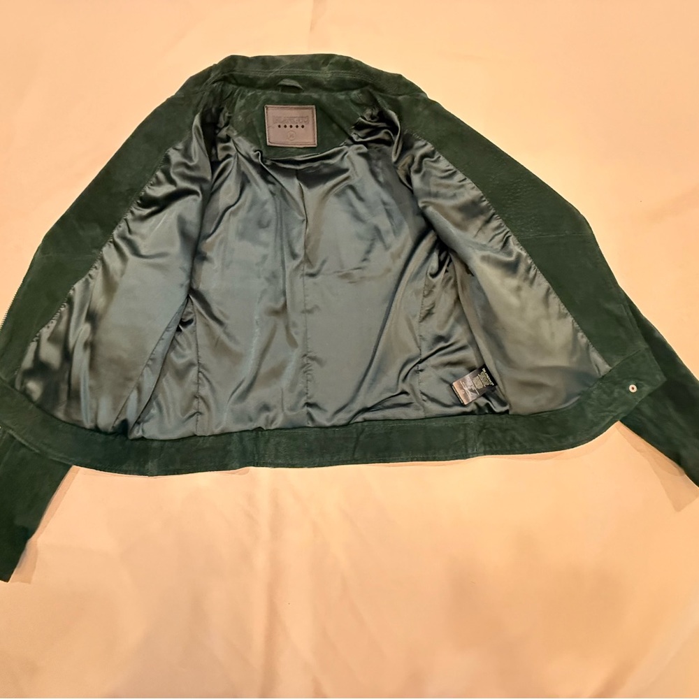 BLANKNYC Dark Green Suede Moto Jacket Size Medium (NWOT) - Picture 3 of 10